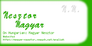 nesztor magyar business card